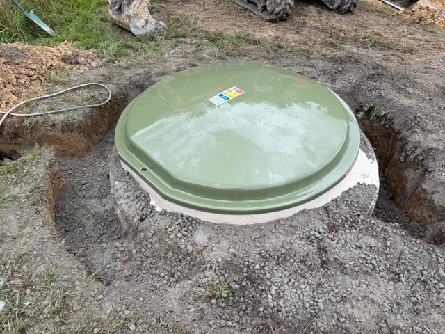Klargester BioDisc treatment plant during installation