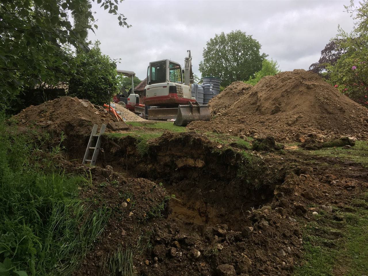 New drainage connections during installation