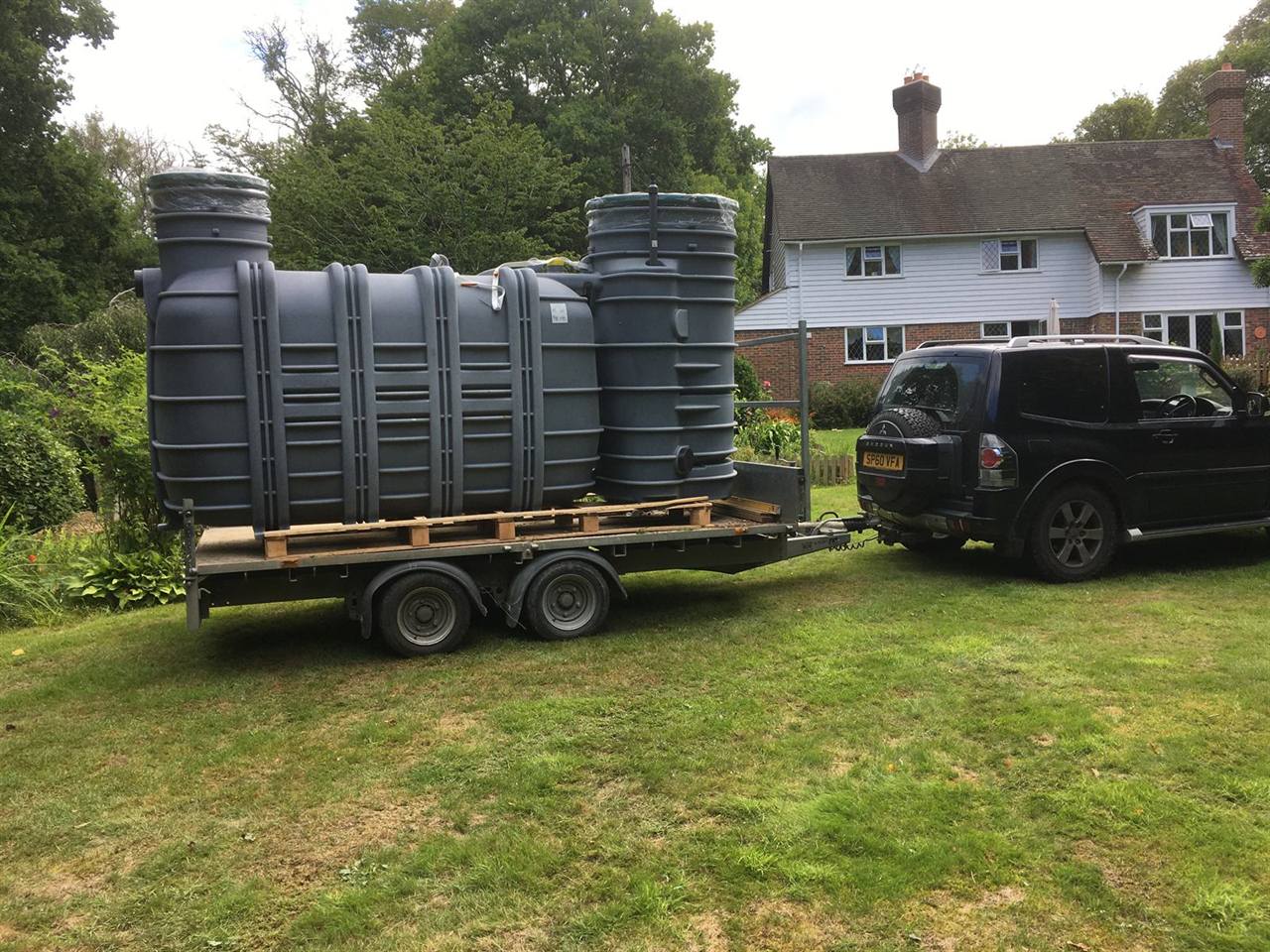 Domestic treatment plant being installed in Vines Cross
