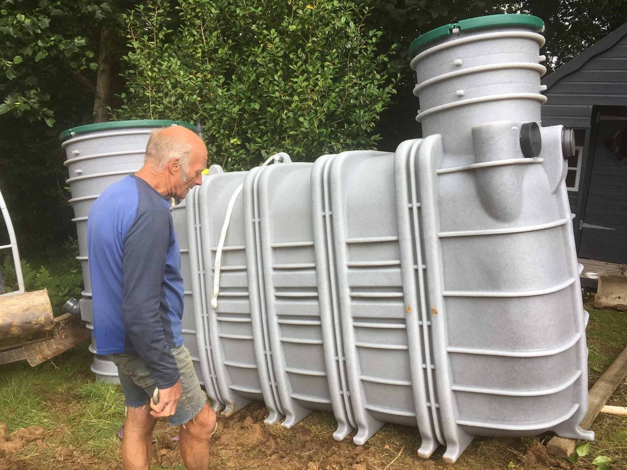 Existing brick septic tank uncovered during the Wadhurst project