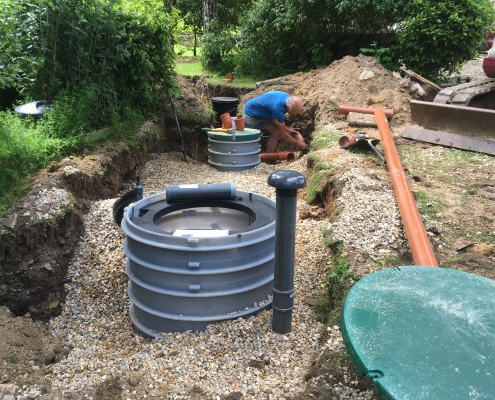 BIOROCK Monoblock-3-1000 sewage treatment plant installation Burwash